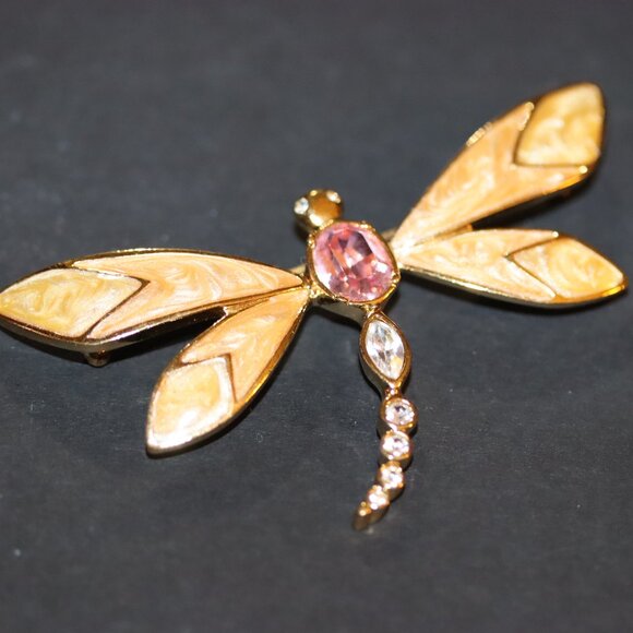 Vintage Signed Kenneth Jay Lane KJL For Avon Enameled Butterfly Brooch Pin - Picture 1 of 3